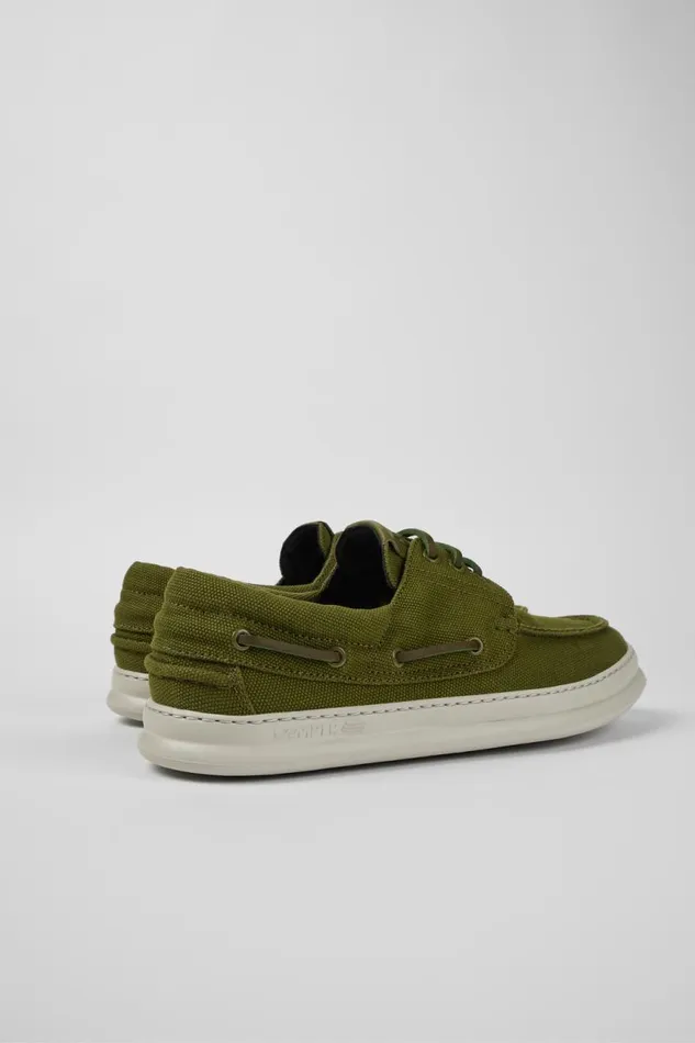 Men Camper Sneakers Runner Green Textile Boat Shoe Men Camper Sneakers Runner Green Textile Boat Shoe
