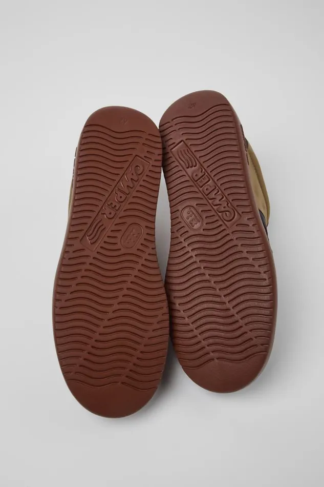 Men Camper Sneakers Runner K21 Brown Textile And Nubuck Sneakers Men Camper Sneakers Runner K21 Brown Textile And Nubuck Sneakers