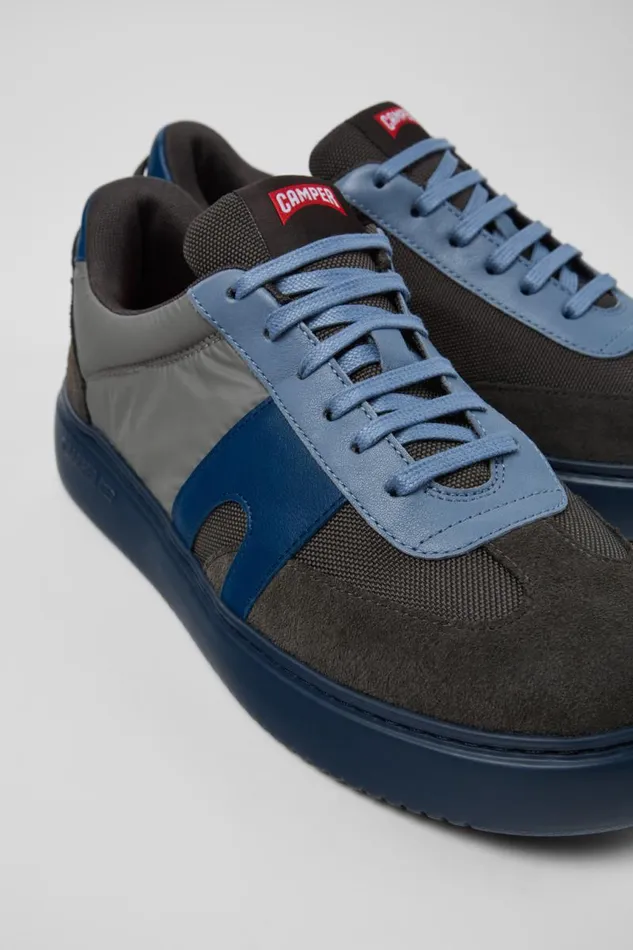 Men Camper Sneakers Runner K21 Gray Textile And Nubuck Sneakers