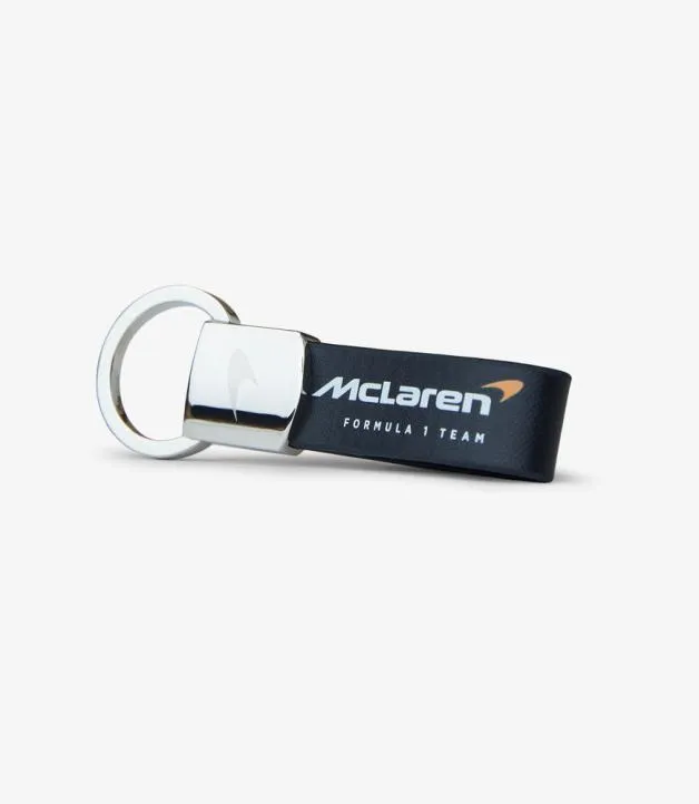 Men Castore Accessories Black McLaren Leather Strap Keyring
