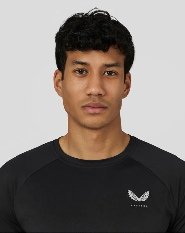 Men Castore Tops Active Performance Long Sleeve TShirt 8211 Black