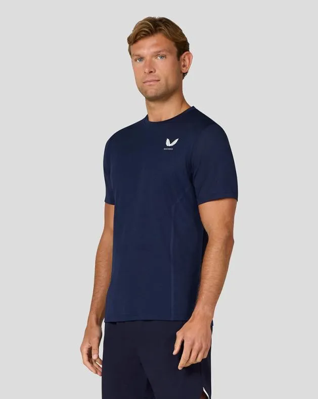 Men Castore Tops Apex Short Sleeve Engineered Knit T Shirt 8211 Midnight Navy Men Castore Tops Apex Short Sleeve Engineered Knit T Shirt 8211 Midnight Navy