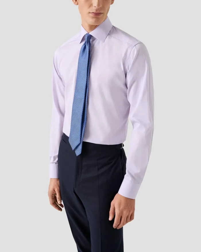 Men Chambray Elevated Poplin Shirt Purple Eton Dress Shirts Men Chambray Elevated Poplin Shirt Purple Eton Dress Shirts