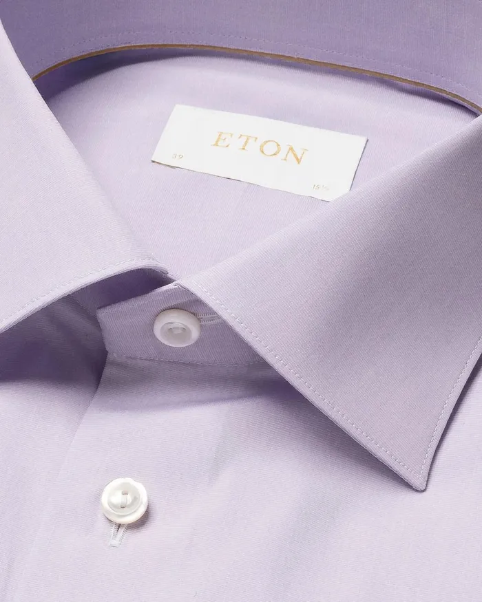 Men Chambray Elevated Poplin Shirt Purple Eton Dress Shirts Men Chambray Elevated Poplin Shirt Purple Eton Dress Shirts