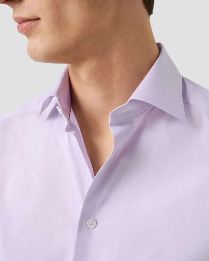 Men Chambray Elevated Poplin Shirt Purple Eton Dress Shirts Men Chambray Elevated Poplin Shirt Purple Eton Dress Shirts