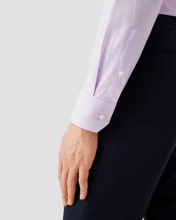 Men Check Signature Twill Shirt Purple Eton Dress Shirts Men Check Signature Twill Shirt Purple Eton Dress Shirts