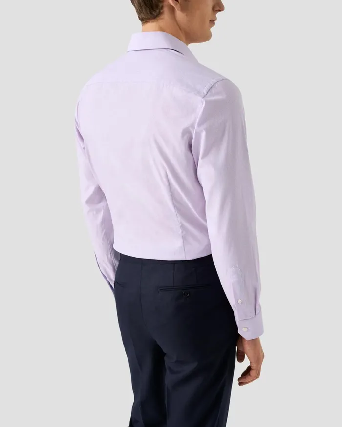 Men Check Signature Twill Shirt Purple Eton Dress Shirts Men Check Signature Twill Shirt Purple Eton Dress Shirts