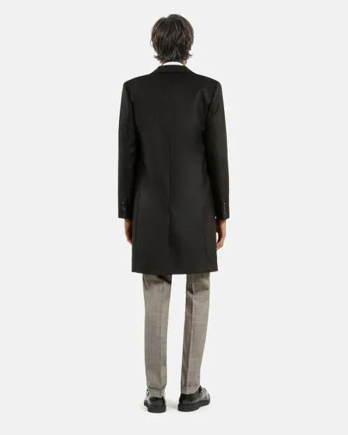 Men Coats and Jackets The Kooples Black Wool Coat Black