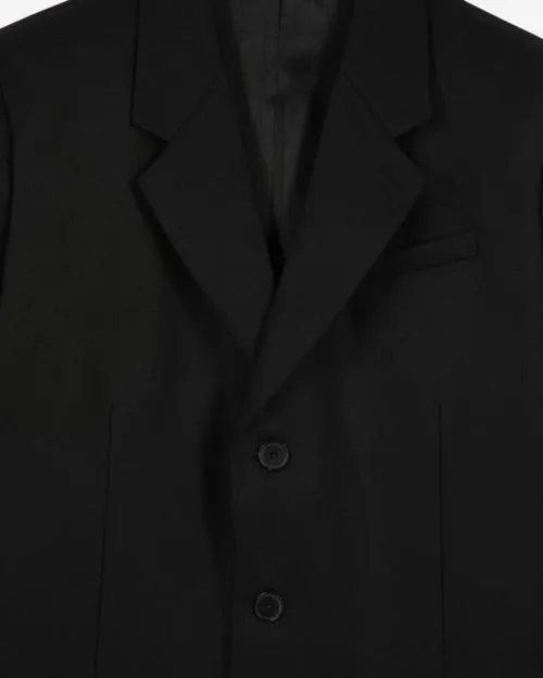 Men Coats and Jackets The Kooples Black Wool Coat Black