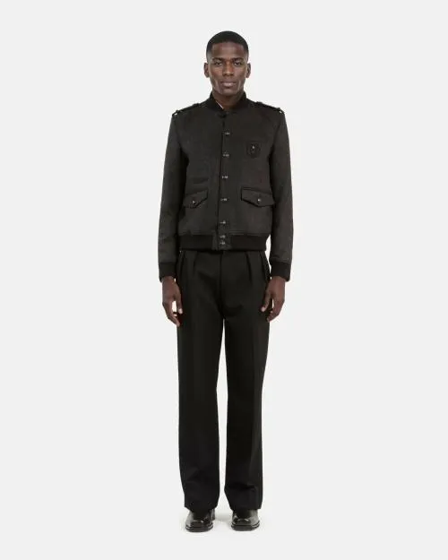 Men Coats and Jackets The Kooples Gray Teddy Jacket Dark Grey