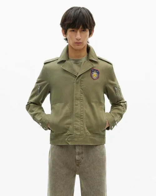 Men Coats and Jackets The Kooples Khaki OfficerStyle Jacket Kaki