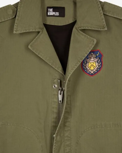 Men Coats and Jackets The Kooples Khaki OfficerStyle Jacket Kaki