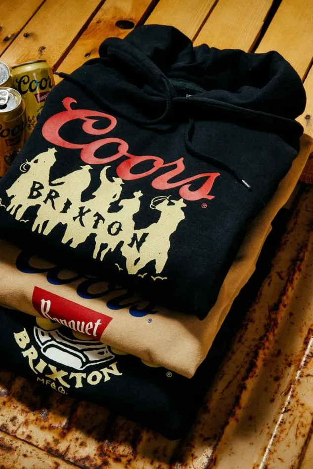 Men Coors Bandit Hoodie Black Brixton Sweatshirts and Hoodies