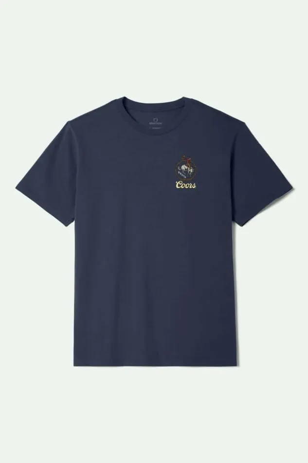 Men Coors Omaha SS Standard TShirt Navy Brixton TShirts
