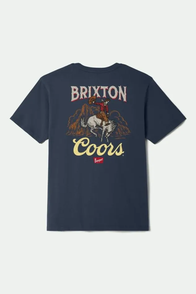 Men Coors Omaha SS Standard TShirt Navy Brixton TShirts