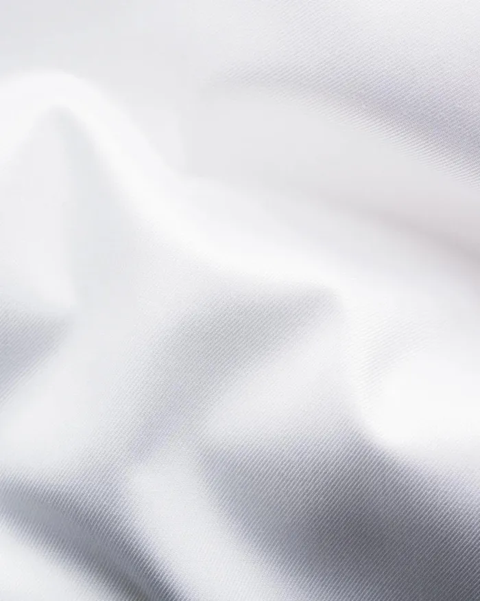 Men Cotton TENCEL Lyocell Shirt White Eton Dress Shirts