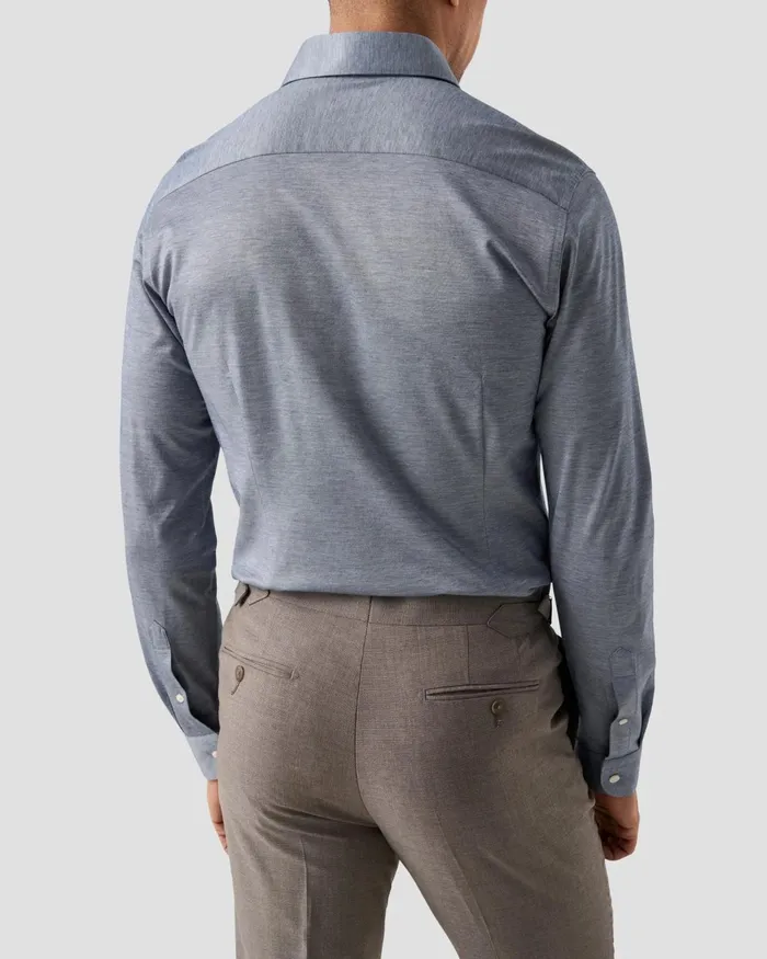 Men Filo Di Scozia Shirt Blue Eton Dress Shirts Men Filo Di Scozia Shirt Blue Eton Dress Shirts