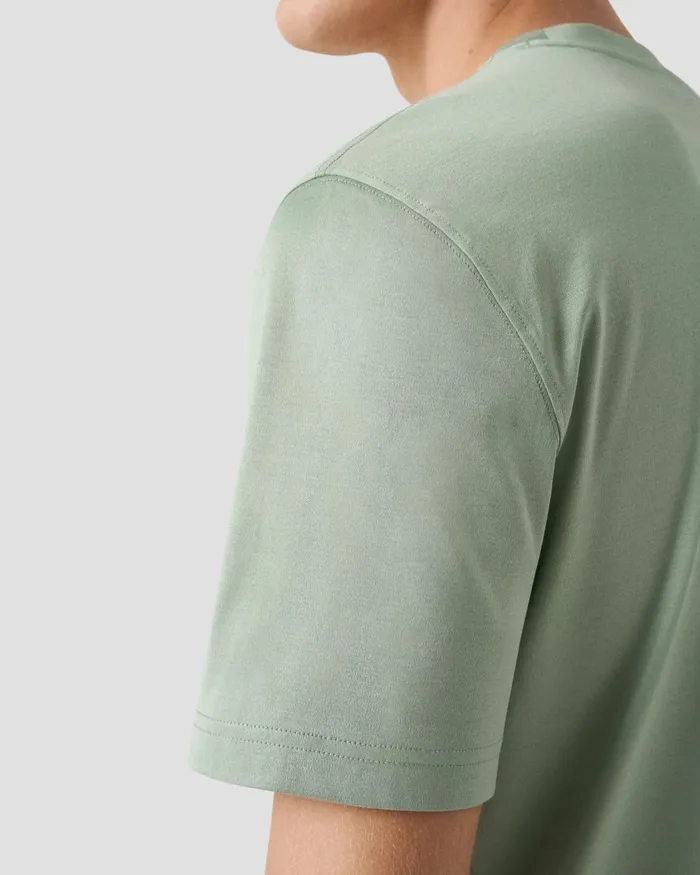 Men Filo Di Scozia Tshirt Green Eton TShirts Men Filo Di Scozia Tshirt Green Eton TShirts