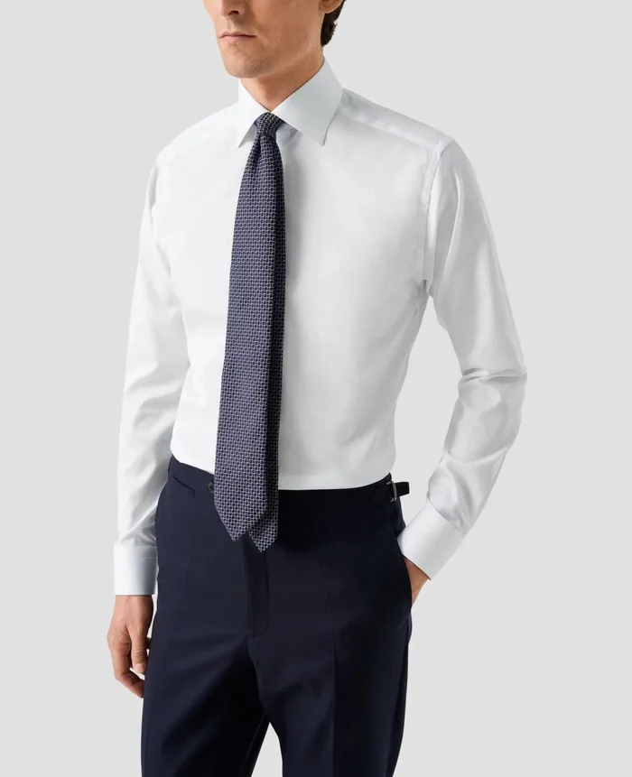 Men Floral Effect Signature Twill Shirt White Eton Dress Shirts Men Floral Effect Signature Twill Shirt White Eton Dress Shirts
