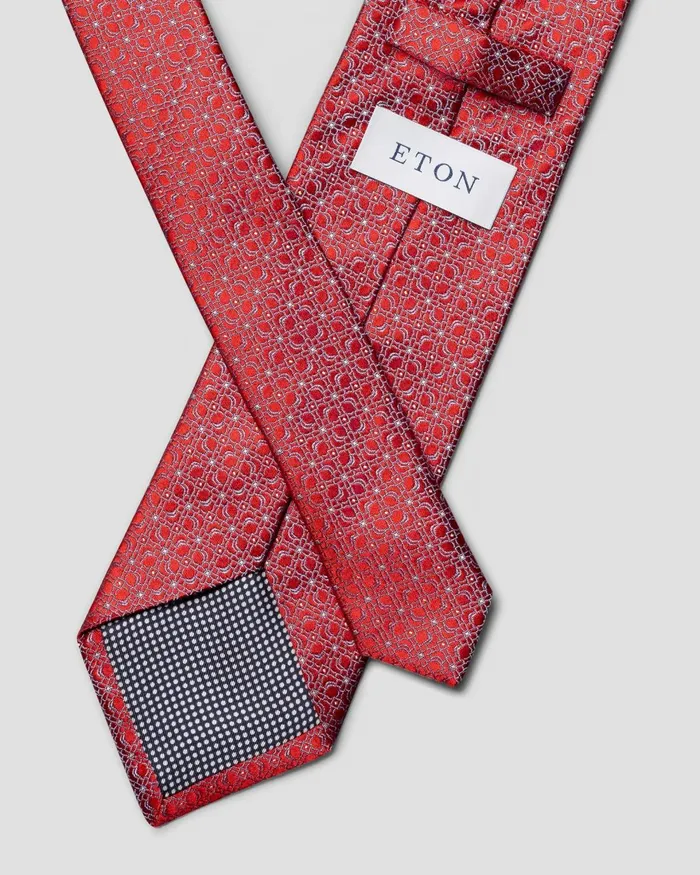 Men Flower Silk Tie Red Eton Ties Men Flower Silk Tie Red Eton Ties