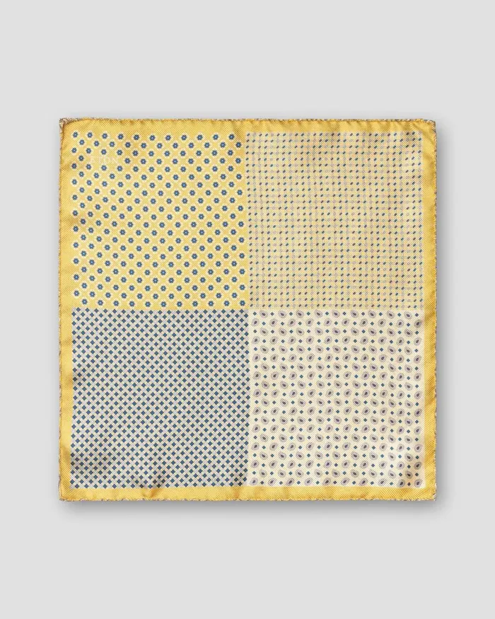 Men FourSide Pocket Square Yellow Eton Pocket Squares Men FourSide Pocket Square Yellow Eton Pocket Squares