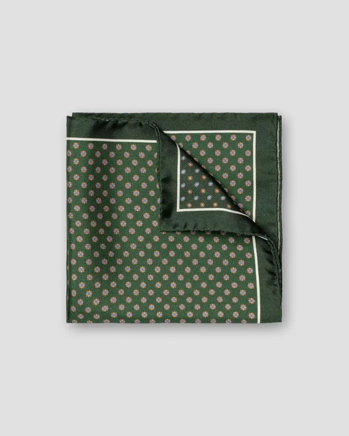Men FourSide Silk Pocket Square Green Eton Pocket Squares