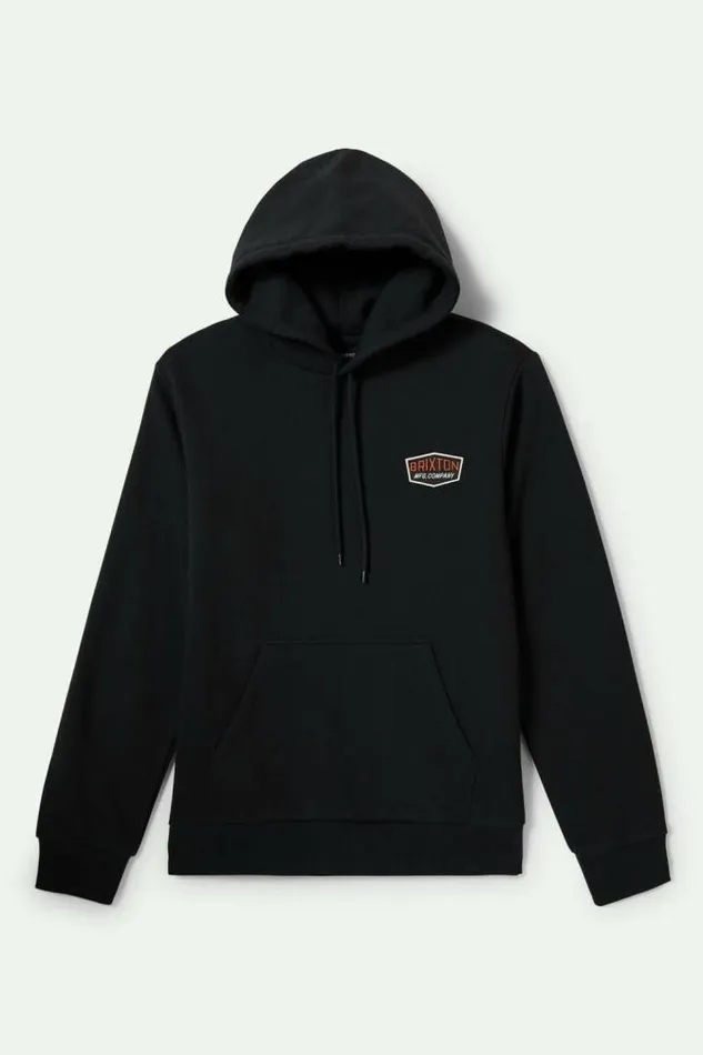 Men Freeman Hoodie Black Brixton Sweatshirts and Hoodies