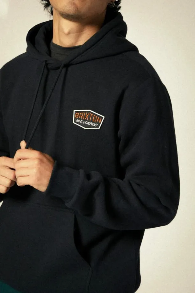 Men Freeman Hoodie Black Brixton Sweatshirts and Hoodies