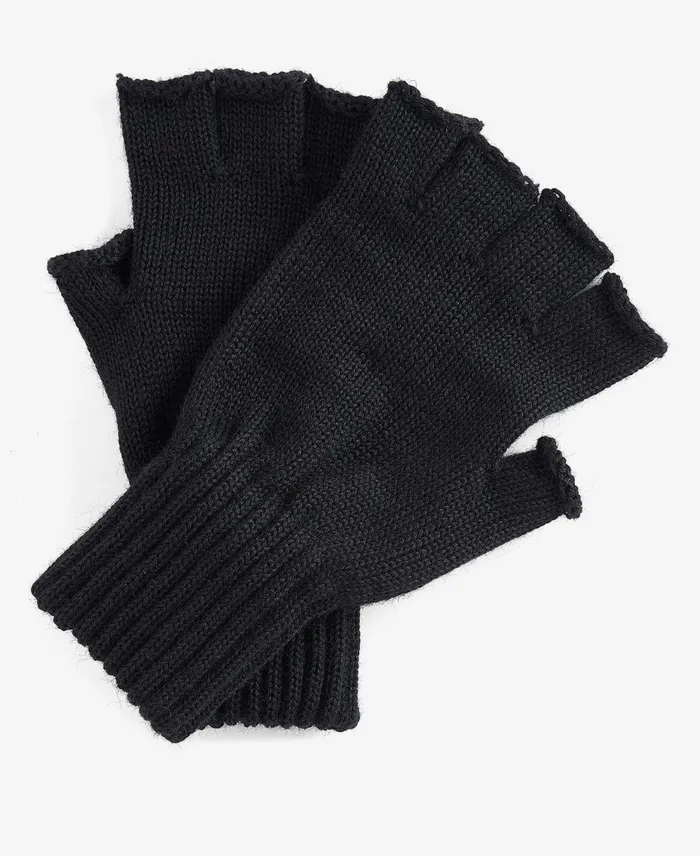 Men Hats Barbour Fingerless Gloves Navy