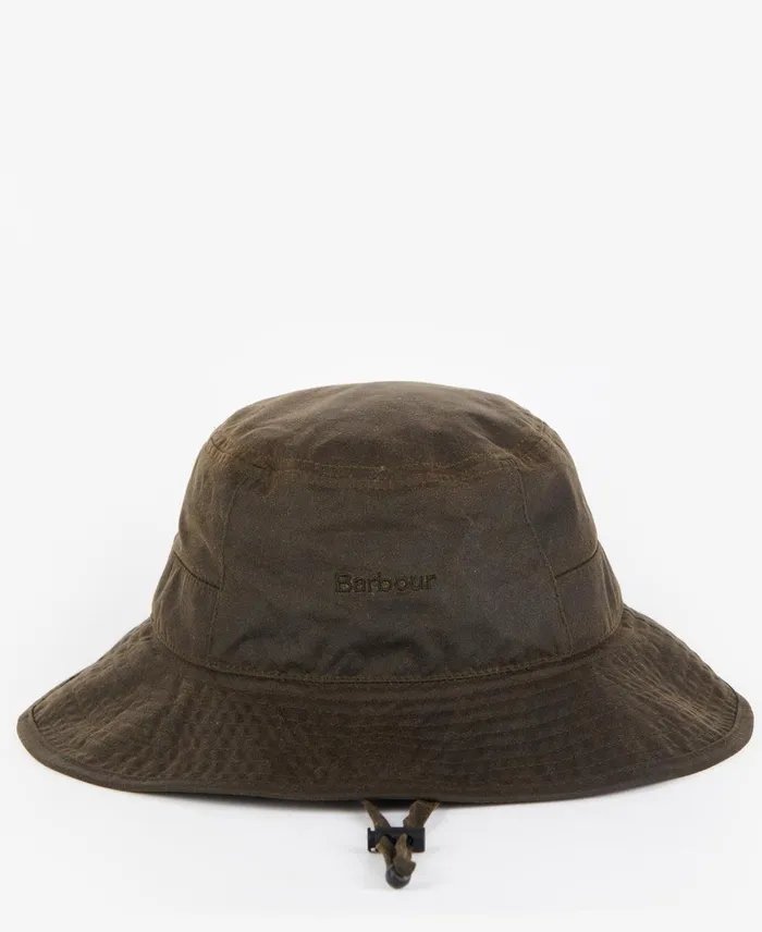 Men Hats Barbour Milton Wax Sports Hat Olive