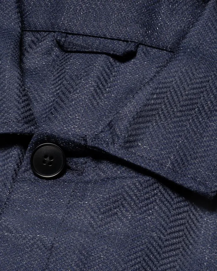 Men Herringbone Wool Linen Overshirt Blue Eton Overshirts Men Herringbone Wool Linen Overshirt Blue Eton Overshirts