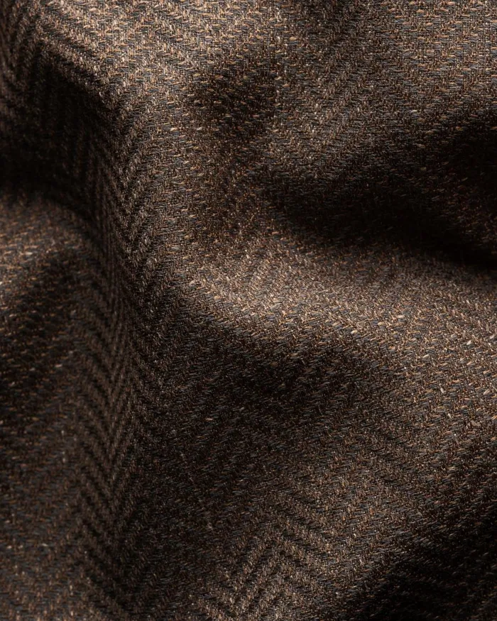 Men Herringbone Wool Linen Overshirt Brown Eton Overshirts Men Herringbone Wool Linen Overshirt Brown Eton Overshirts