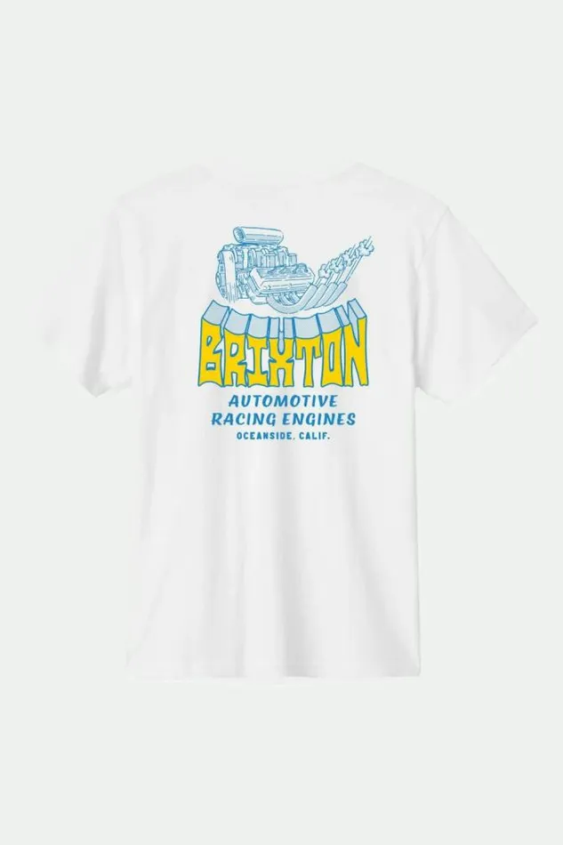 Men Horsepower SS Standard TShirt White Brixton TShirts