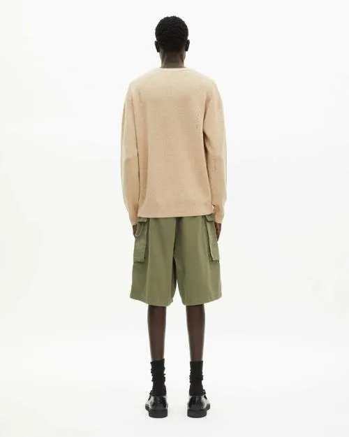 Men Jumpers and Cardigans The Kooples Ecru Wool And Linen Sweater Ecru