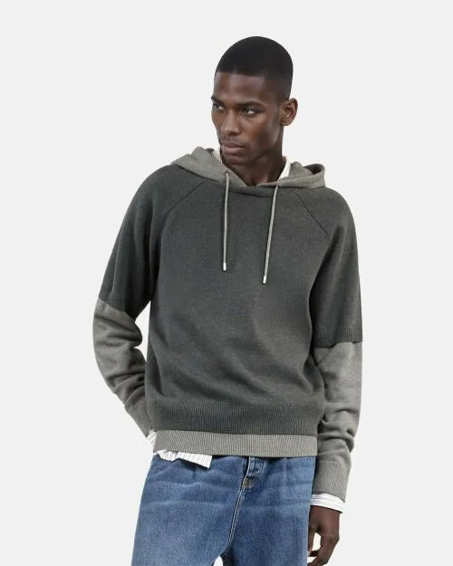 Men Jumpers and Cardigans The Kooples Gray Cotton Sweater Middle Grey Anthracite