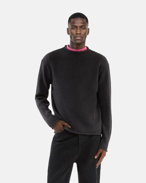 Men Jumpers and Cardigans The Kooples Gray Wool Sweater Middle Grey Mel