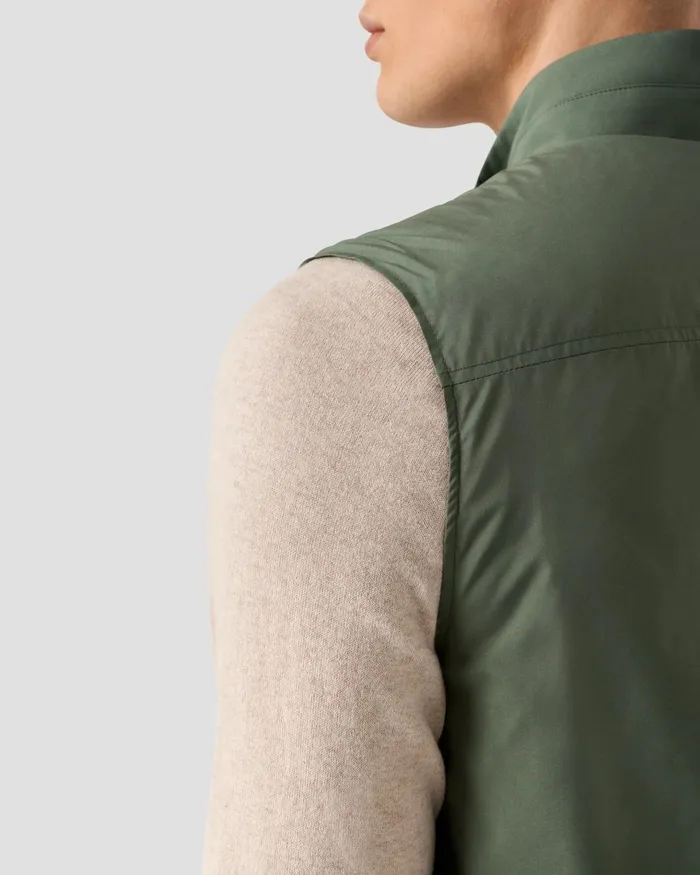 Men Lightweight Zip Vest Green Eton Vests Men Lightweight Zip Vest Green Eton Vests
