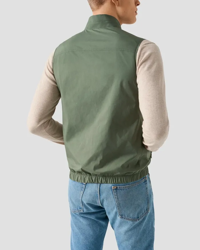 Men Lightweight Zip Vest Green Eton Vests Men Lightweight Zip Vest Green Eton Vests