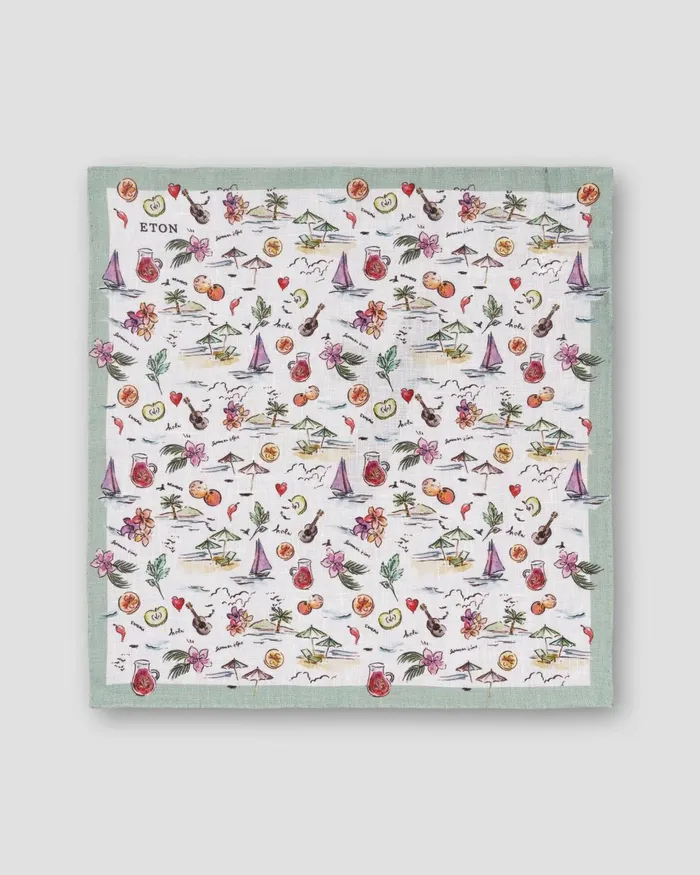 Men Motif Pocket Square White Eton Pocket Squares Men Motif Pocket Square White Eton Pocket Squares