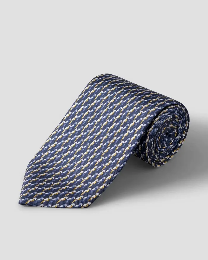 Men Motif Tie Blue Eton Ties