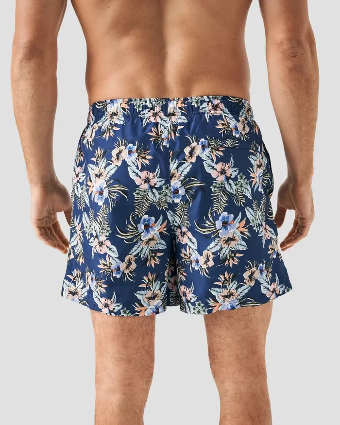 Men Navy Floral Print Swim Shorts Blue Eton Shorts and Swim Shorts Men Navy Floral Print Swim Shorts Blue Eton Shorts and Swim Shorts