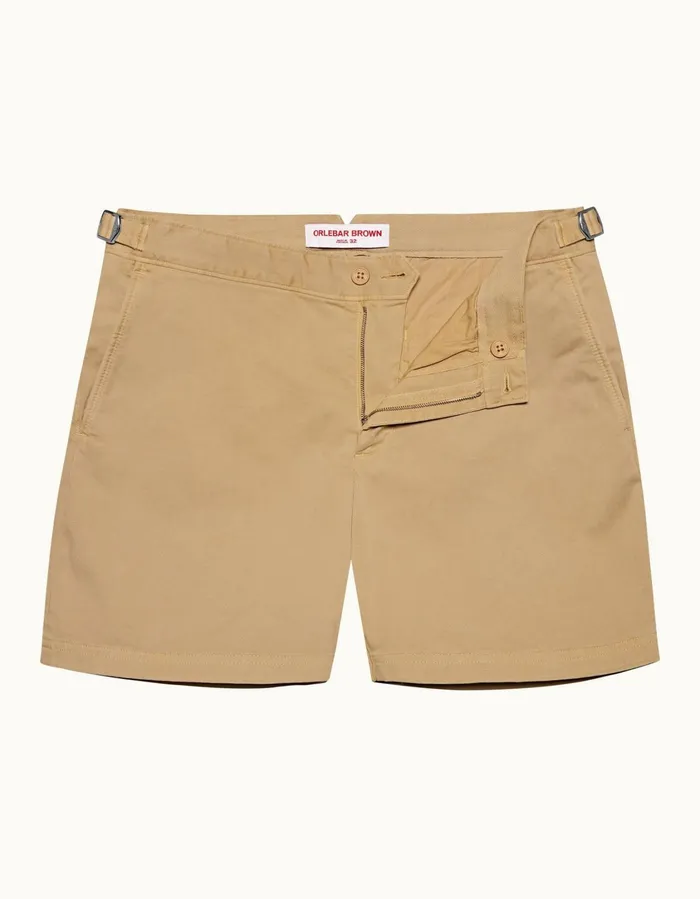 Men Orlebar Brown Day Shorts Bulldog Cotton Sand Dune