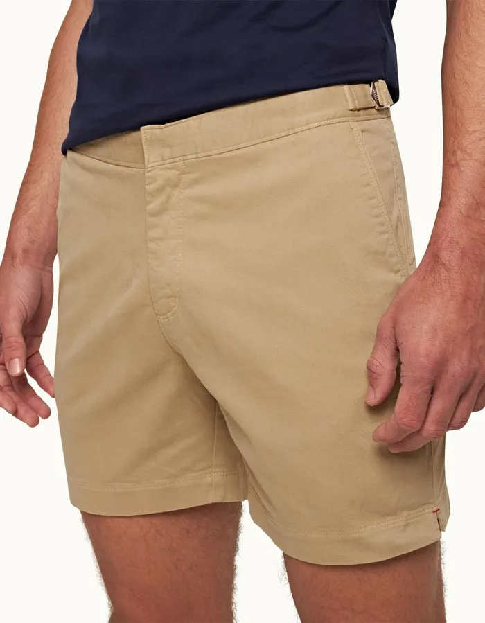 Men Orlebar Brown Day Shorts Bulldog Cotton Sand Dune
