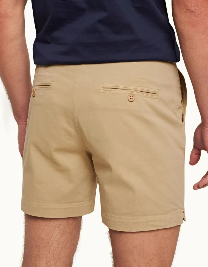 Men Orlebar Brown Day Shorts Bulldog Cotton Sand Dune