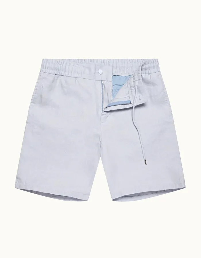 Men Orlebar Brown Day Shorts Cornell Linen Light Island Sky