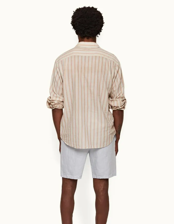 Men Orlebar Brown Day Shorts Cornell Linen Light Island Sky