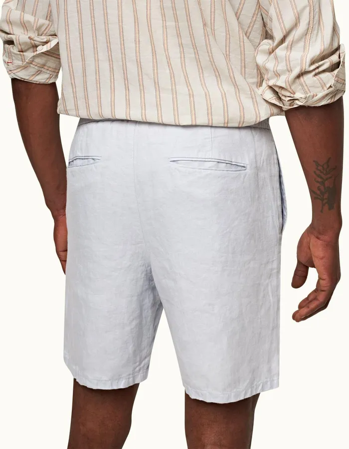 Men Orlebar Brown Day Shorts Cornell Linen Light Island Sky