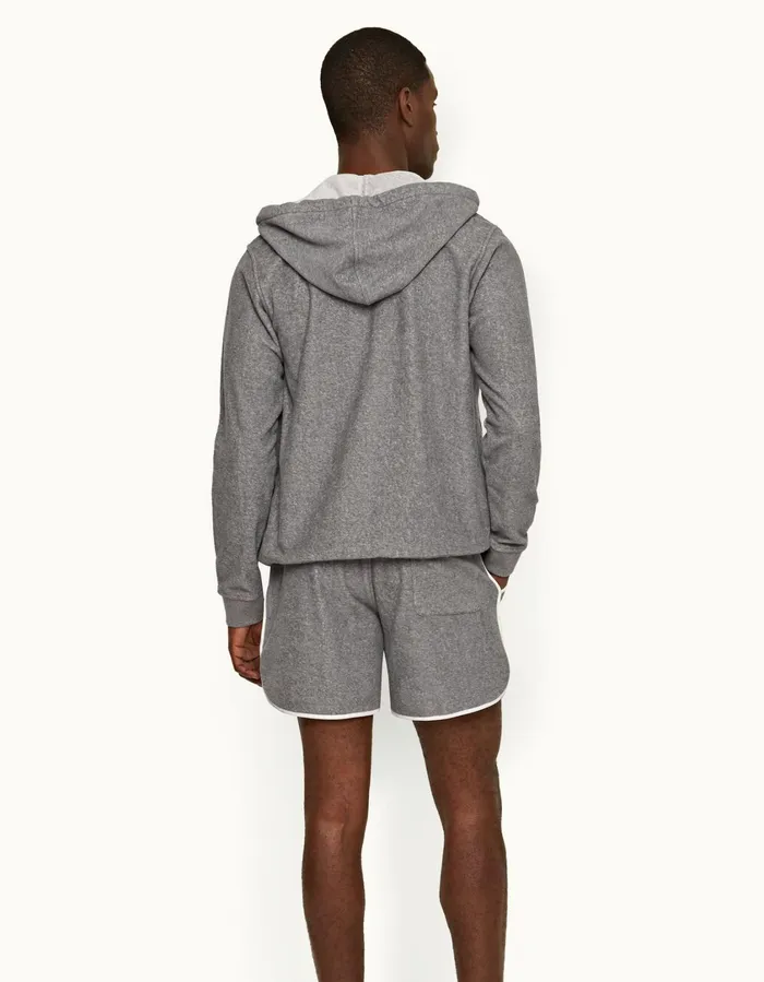 Men Orlebar Brown Day Shorts Flett Binding Piranha Grey Marl