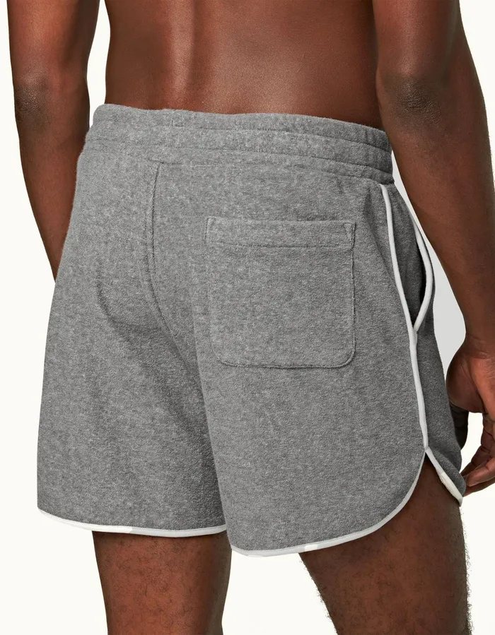 Men Orlebar Brown Day Shorts Flett Binding Piranha Grey Marl