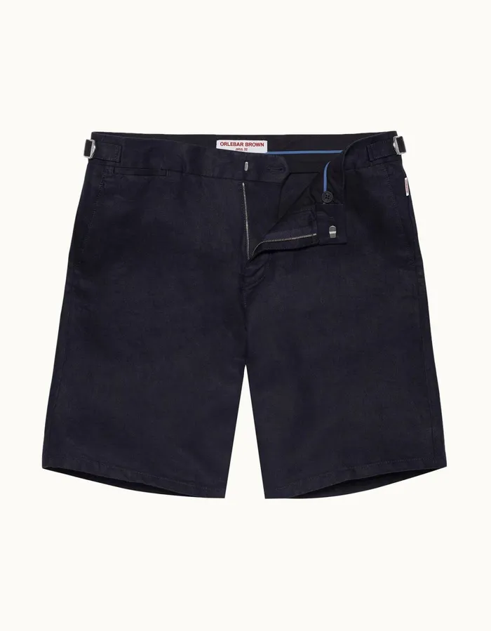 Men Orlebar Brown Day Shorts Norwich Linen Navy
